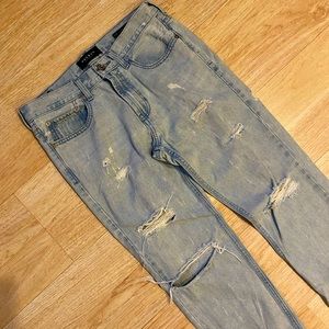 PACSUN slim distress hi rise jean